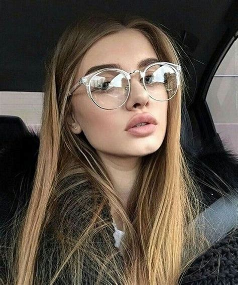 girls with clear glasses.